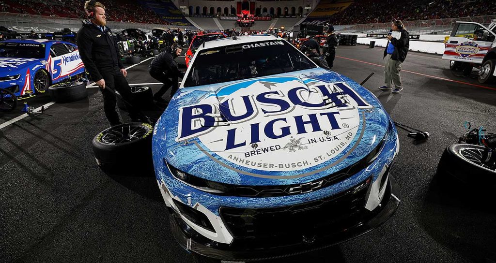 The No. 1 Chevrolet Camaro ZL1 of Ross Chastain at the Los Angeles Memorial Coliseum