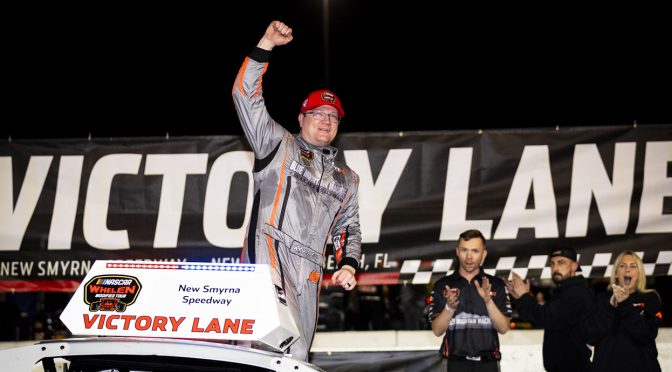 Ron Silk powers to another season-opening NASCAR Whelen Modified Tour win at New Smyrna Speedway