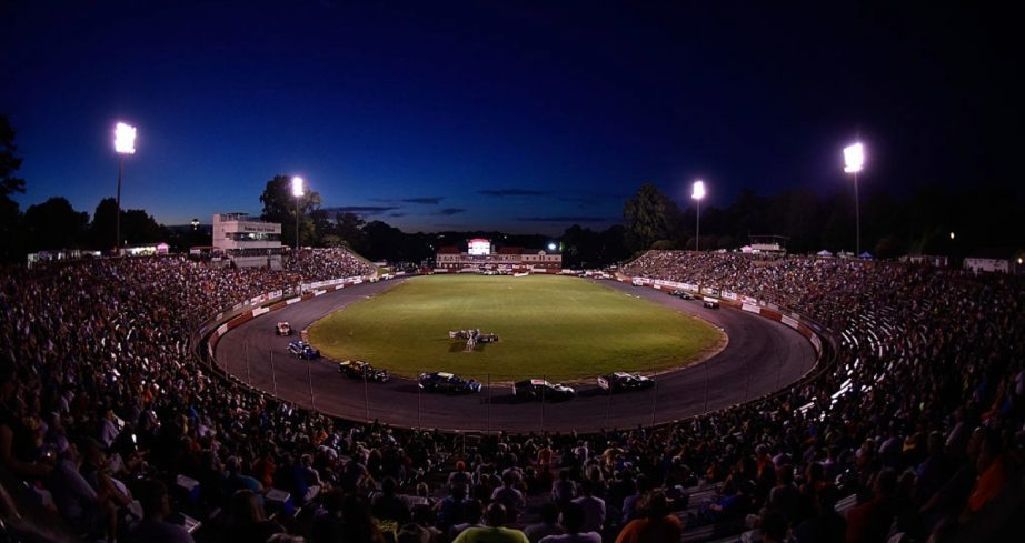 A general view of Bowman Gray Stadium.