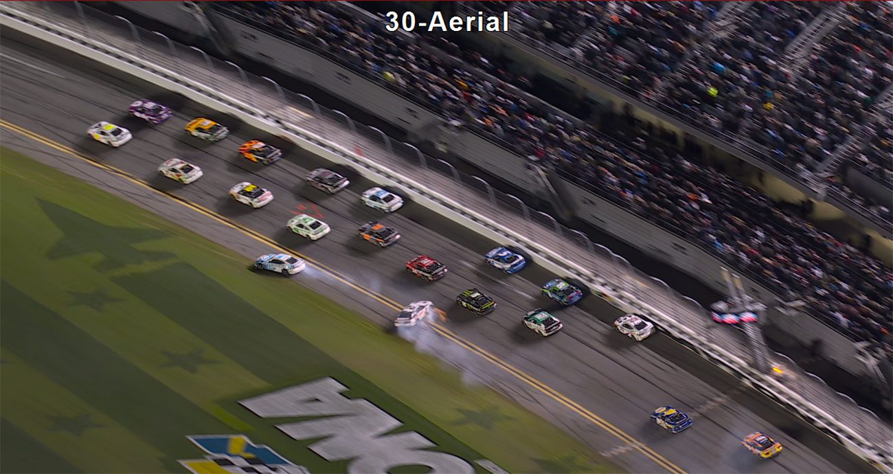 A screenshot of the Daytona 500 finishing order