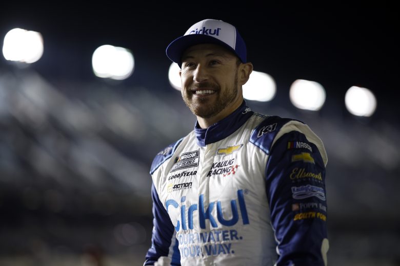 Daniel Hemric looks on at Daytona.