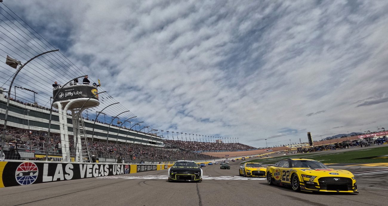 Joey Logano and William Byron pace the field at Las Vegas.