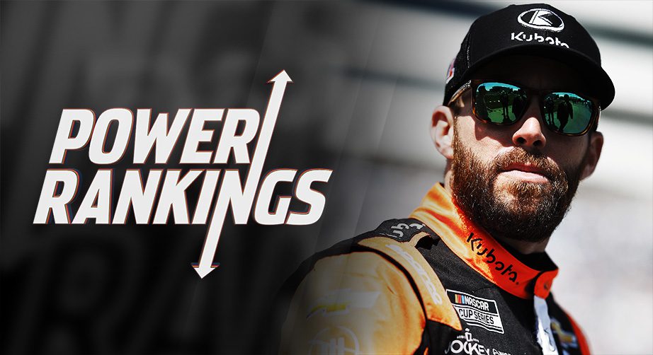 Ross Chastain flanked by the Power Rankings graphic.