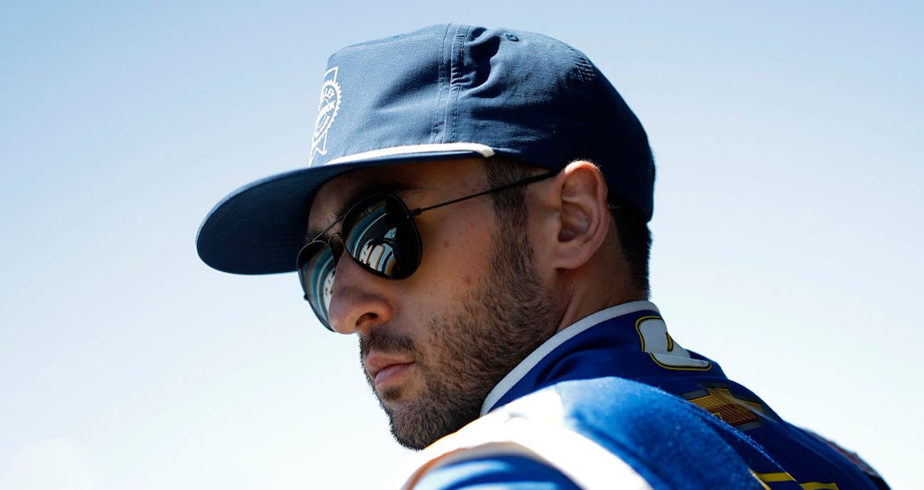 Chase Elliott looks on