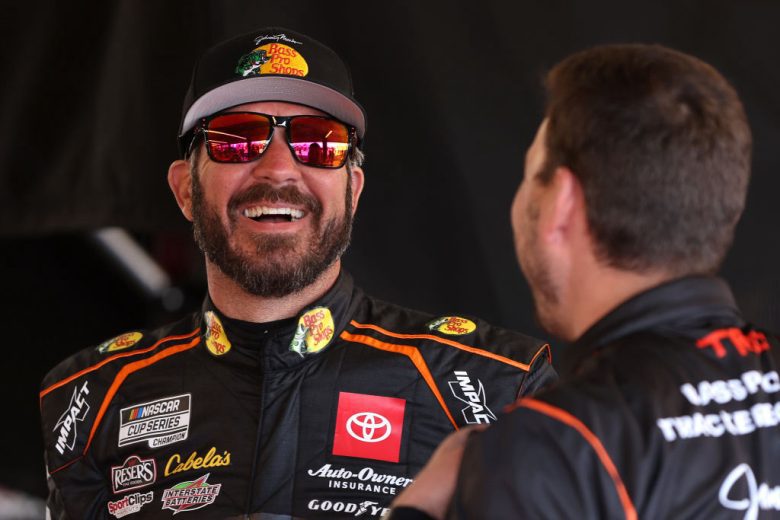 Martin Truex Jr. laughs.
