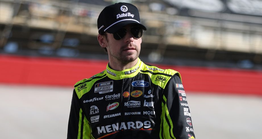 Ryan Blaney walks pit road at Bristol Motor Speedway ahead of NASCAR Cup Series practice.
