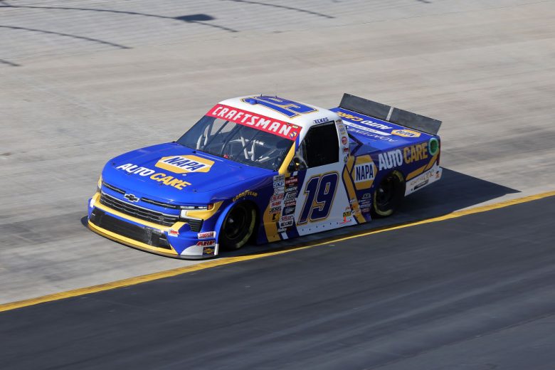 Christian Eckes drives at Bristol.