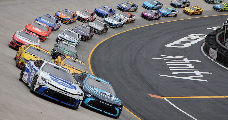 NASCAR Cup series cars drive at Bristol