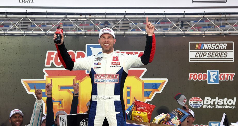 Denny Hamlin in Victory Lane