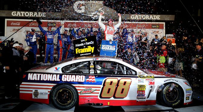 Featured Image for Chase Elliott, Hendrick Motorsports unveil throwback to Dale Jr.’s 2014 Daytona 500 win