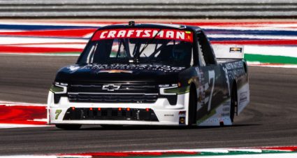 Connor Zilisch drives the No. 7 truck at Circuit of The Americas.