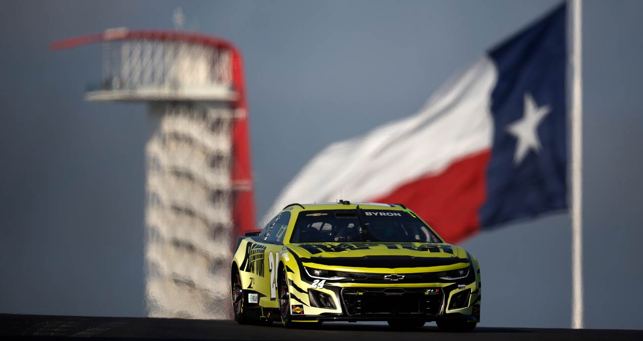 William Byron races at Circuit of The Americas.