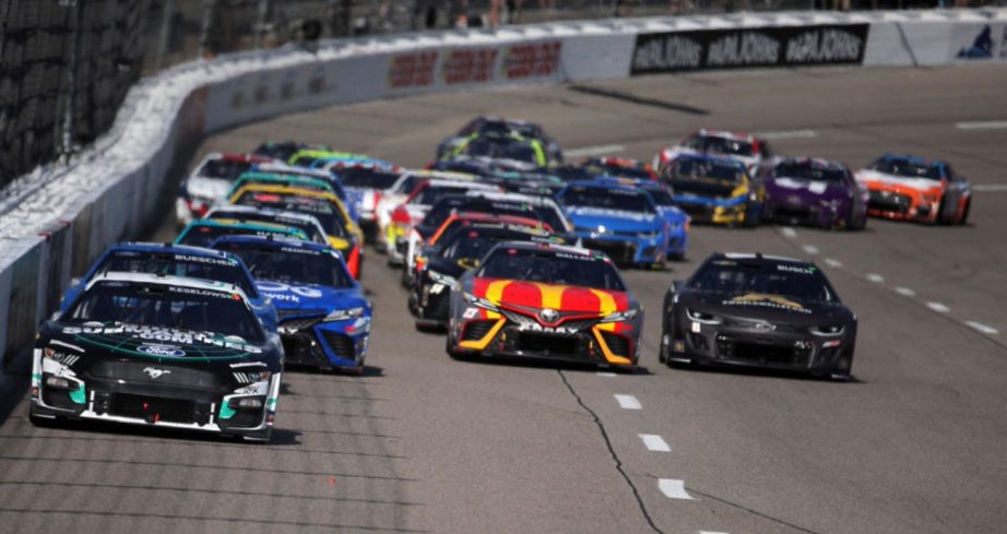 Brad Keselowski leads the field at Richmond.