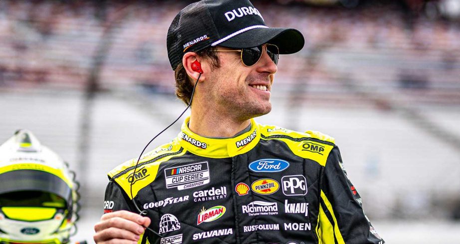 Ryan Blaney on the practice and qualifying grid at Richmond Raceway