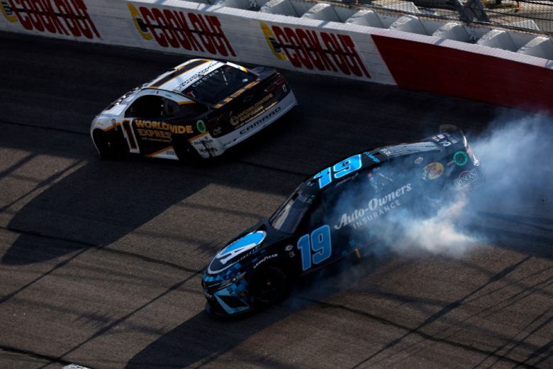 Martin Truex Jr. spins out at Darlington Raceway.