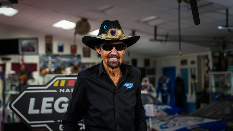 Richard Petty smiles during a video shoot.