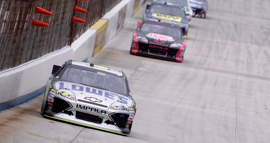 Jimmie Johnson leads laps at Dover
