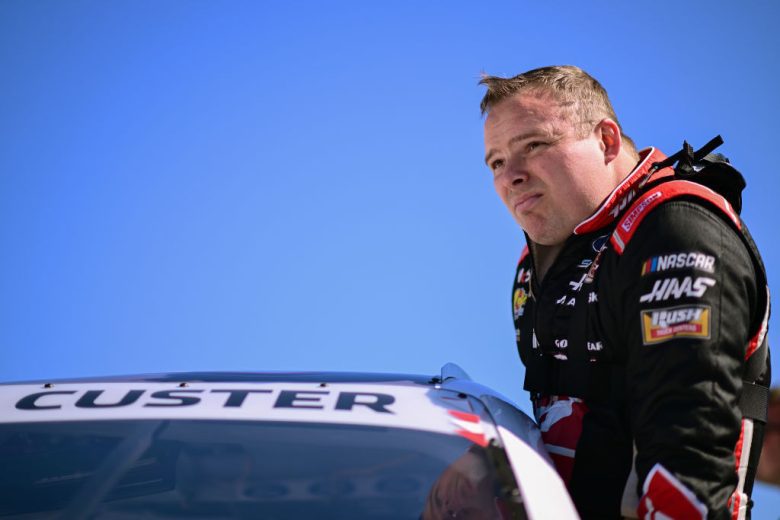 Cole Custer gets into his car at Dover.