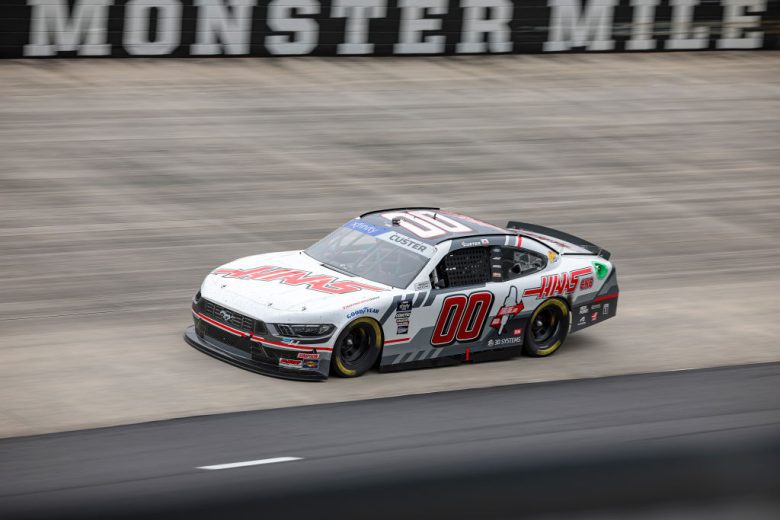 Cole Custer drives at Dover.