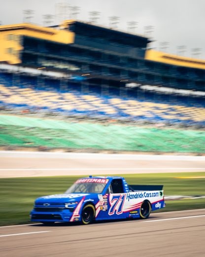 Rajah Caruth drives at Kansas