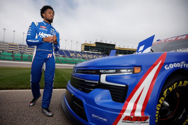 Rajah Caruth on pit road at Kansas