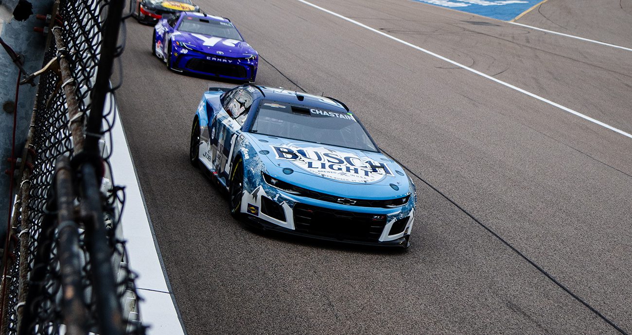 Ross Chastain drives at Kansas