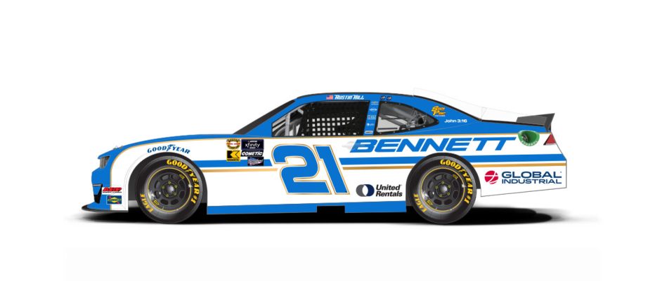 Austin Hill's paint scheme for Darlington.