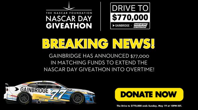 Featured Image for The NASCAR Foundation, Gainbridge extend The NASCAR Day Giveathon