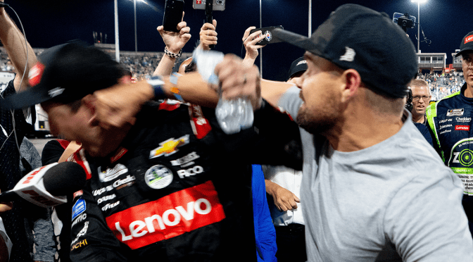 Featured image for Ricky Stenhouse Jr., Kyle Busch throw punches post All-Star Race