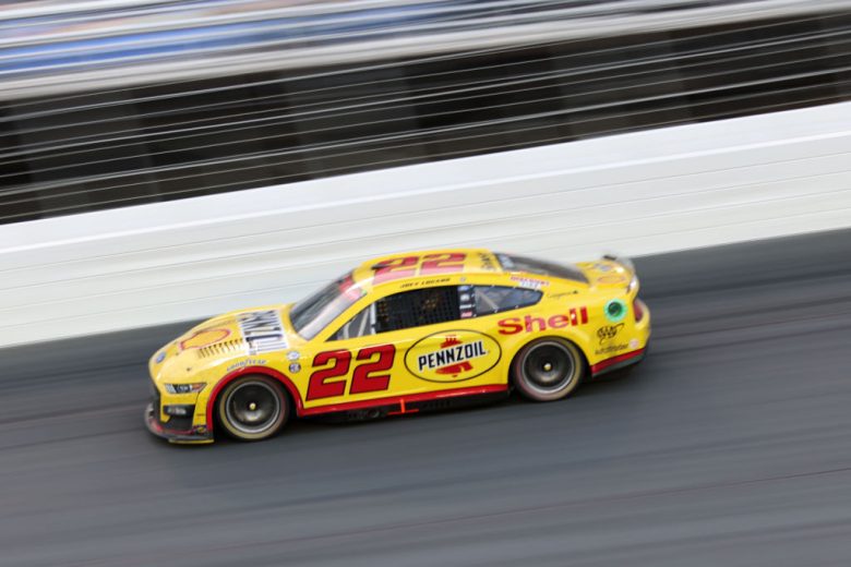 Joey Logano drives at Charlotte