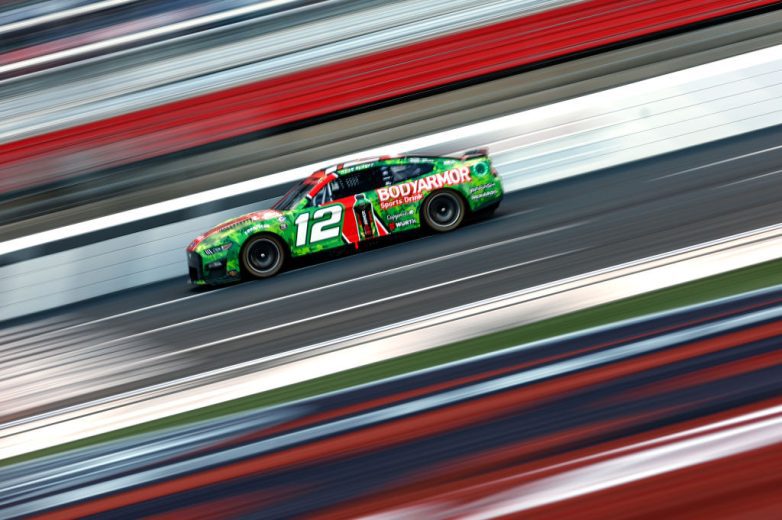 Ryan Blaney drives at Charlotte
