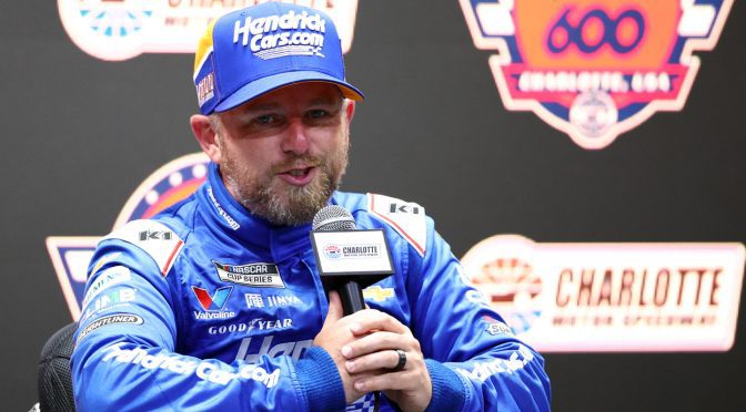 Featured image for Justin Allgaier, No. 5 team persevere as rain thwarts Kyle Larson’s double