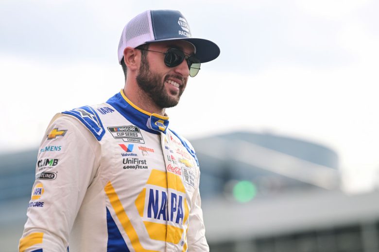 Chase Elliott looks on