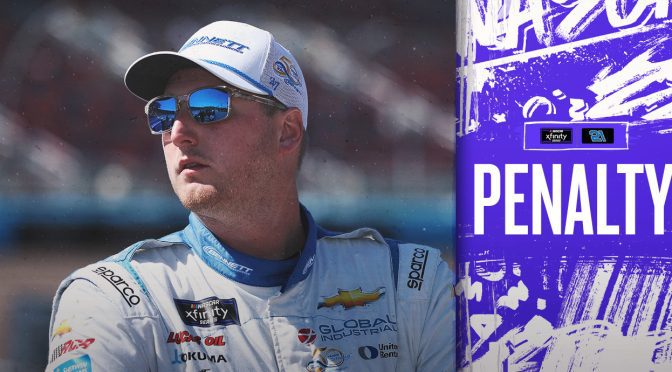 Featured Image for Officials penalize Austin Hill for tangle with Cole Custer at Charlotte