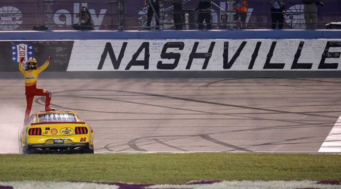 Featured Image for Analysis: At last, Joey Logano finds relief from playoff perplexities in Nashville win: ‘That pressure is real’