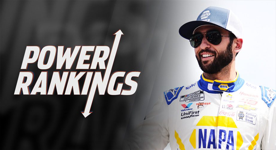 Power Rankings graphic featuring Chase Elliott.