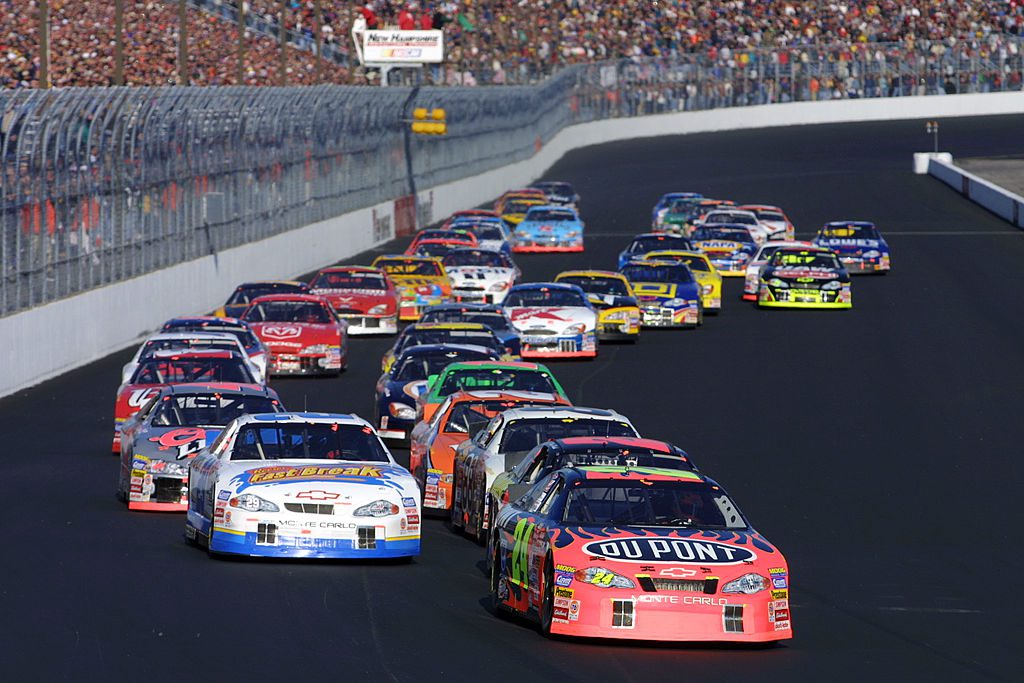 Jeff Gordon leads the field at New Hampshire.