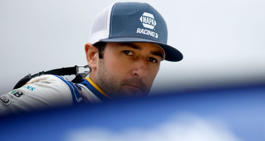 Chase Elliott looks on during practice at New Hampshire Motor Speedway.