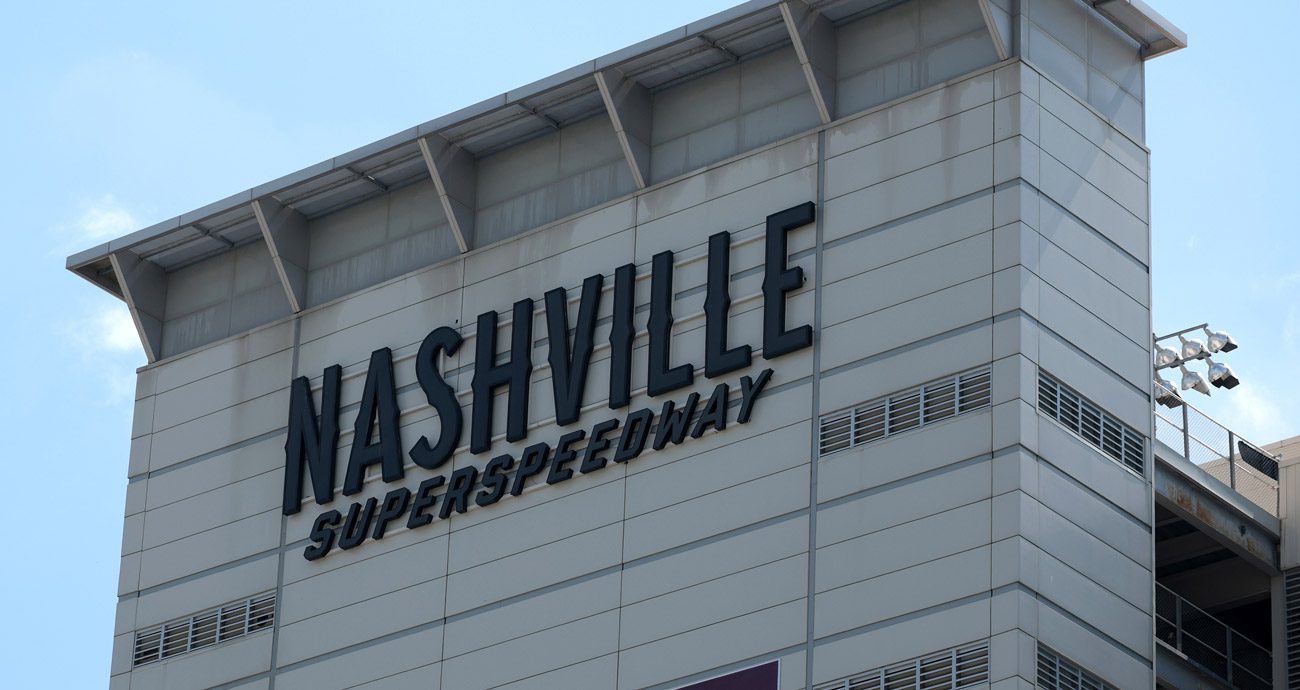 A general view of Nashville Superspeedway before a NASCAR race.