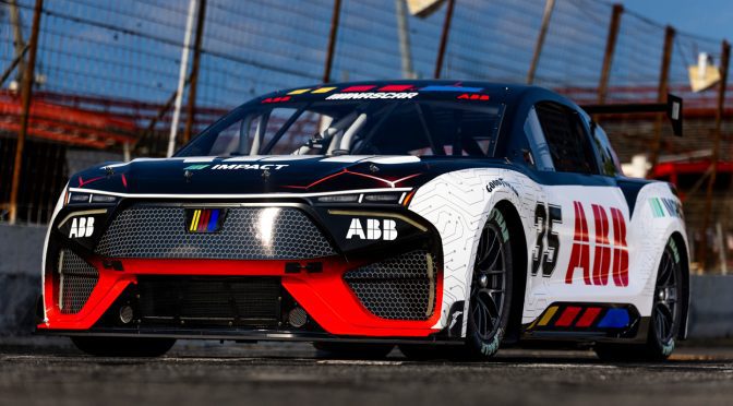 Featured Image for NASCAR, ABB reveal EV prototype and launch electrification innovation partnership