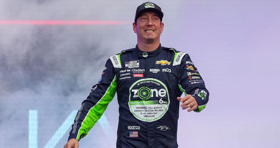 Kyle Busch walks.
