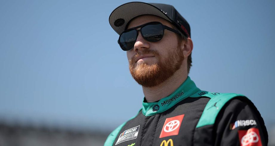 No. 45 Toyota driver Tyler Reddick in stride on the grid at Pocono Raceway