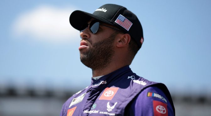 Featured image for Bubba Wallace reacts to post-Chicago fine: ‘Best thing to happen to me’