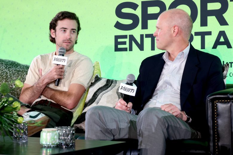 Ryan Blaney and John Dahl speak in Beverly Hills, California at Variety + Sportico's Sports and Entertainment Summit.