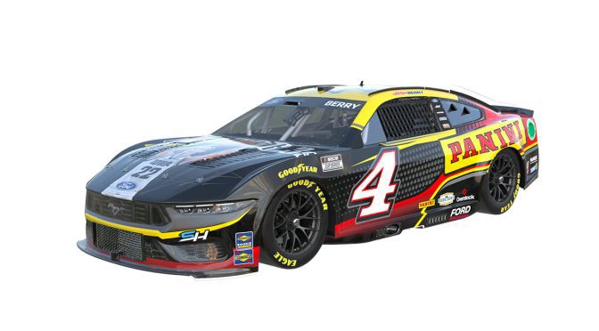Featured image for Josh Berry’s No. 4 SHR Ford shows Indy love with Caitlin Clark scheme