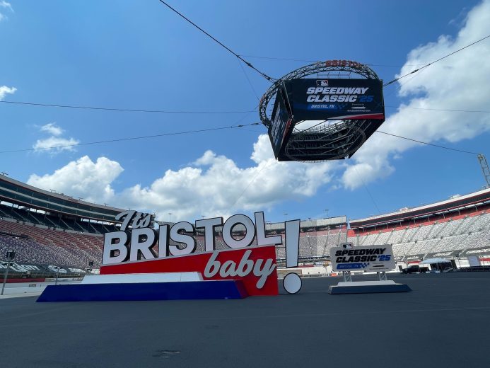 General view of it's bristol baby sign at Bristol Motor Speedway