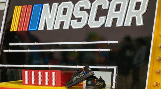 Featured Image for HEYDUDE races into new licensing collaboration with NASCAR