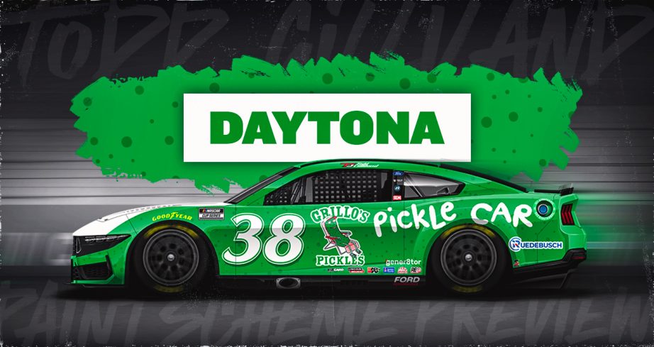 The graphic for Paint Scheme Preview of Todd Gilliland's No. 38 Ford for Daytona.