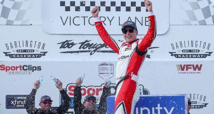 Christopher Bell survives NASCAR Overtime to win Xfinity Series race at Darlington