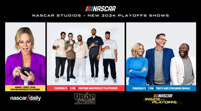 Featured Image for NASCAR Studios launches three new shows to debut for playoffs; veterans Spake, Letarte headline talent